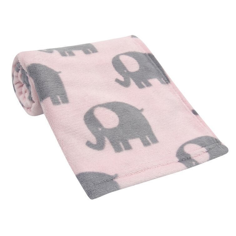 Eloise Elephant Soft Plush Baby Blanket